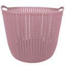 Ver imagem 1 de Cesto Trançado Circular G Rosa Antigo Mor