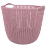Cesto Trançado Circular G Rosa Antigo Mor - 5