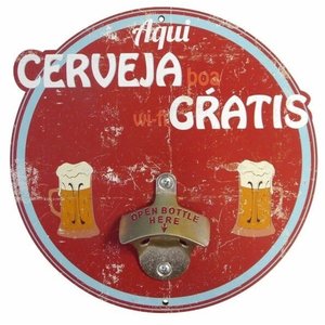 Abridor de Garrafas Parede Bar Churrasqueira
