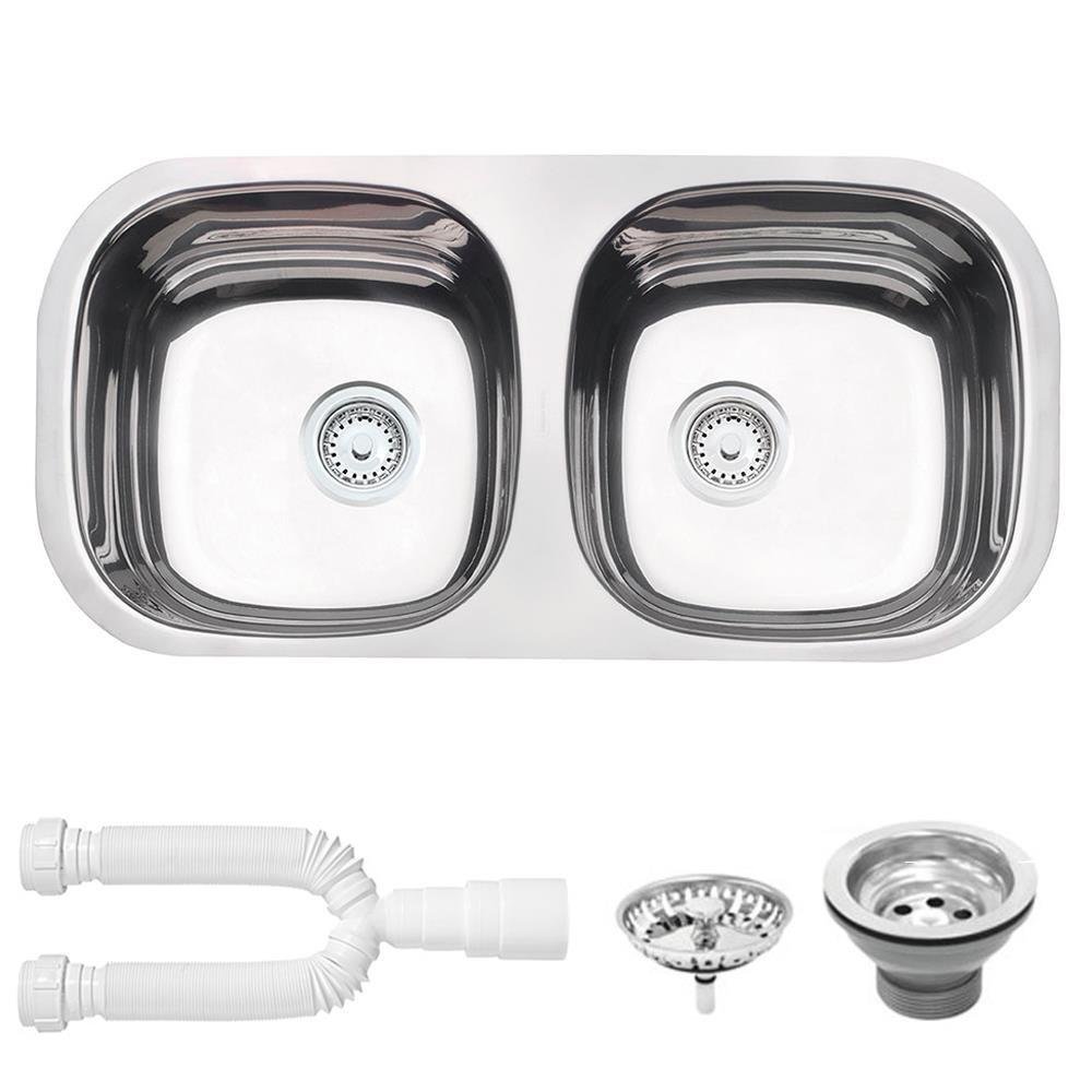 Cuba Tramontina Isis 2c 34 Bl Perfecta em Aço Inox Polido 72x34 Cm com ...