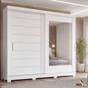 Ver imagem 2 de Guarda Roupa Veneza 2 Portas Correr Espelho Kit Pé Mdf