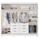 Ver imagem 3 de Guarda Roupa 2 Portas Correr MDF Espelho Kit Pé MDF Veneza