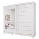 Ver imagem 2 de Guarda Roupa 2 Portas Correr MDF Espelho Kit Pé MDF Veneza