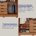 Ver imagem 4 de Guarda Roupa 2 Portas Correr MDF Espelho Kit Pé MDF Veneza