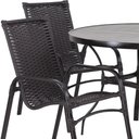 Ver imagem 7 de Jogo 4 Cadeiras Emily e Mesa com Ombrelone em Alumínio para Piscina, Área e Jardim Trama Origina