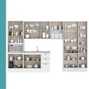 Ver imagem 6 de Cozinha Completa com Balcão Milla Versa 16 Portas 3 Gavetas MDF Branco Móveis Carraro