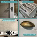 Ver mais imagens de Cozinha Completa com Balcão Milla Versa 16 Portas 3 Gavetas MDF Branco Móveis Carraro