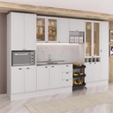 Ver imagem 1 de Cozinha Completa com Balcão Milla Versa 16 Portas 3 Gavetas MDF Branco Móveis Carraro