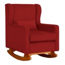 Ver imagem 2 de Kit 2 Poltrona Aurora Balanço Vovo Suede Vermelho - Fm