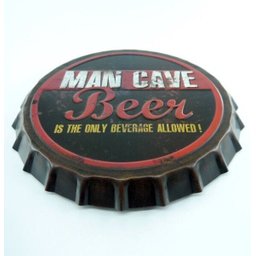 Placa Metal Man Cave Beer Alto Relevo - 40 Cm - 2
