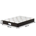 Ver imagem 3 de Cama Box Baú Colchão Casal Probel Molas Ensacadas Granville 138x69cm Marrom/branco Marrom