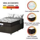 Ver imagem 2 de Cama Box Baú Colchão Casal Probel Molas Ensacadas Granville 138x69cm Marrom/branco Marrom
