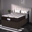 Ver imagem 6 de Cama Box Baú Colchão Casal Probel Molas Ensacadas Granville 138x69cm Marrom/branco Marrom