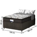 Ver imagem 4 de Cama Box Baú Colchão Casal Probel Molas Ensacadas Granville 138x69cm Marrom/branco Marrom