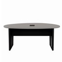Ver imagem 7 de Mesa de Reunião Orgânica Moderno sem Gavetas MDP 180cm Cinza Sagrado com Preto