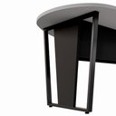 Ver imagem 2 de Mesa de Reunião Orgânica Moderno sem Gavetas MDP 180cm Cinza Sagrado com Preto