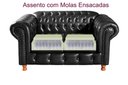 Ver imagem 3 de Sofá Luis Xv 2 Lugares + Puff Cor:Couríssimo Preto 005