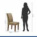 Ver imagem 4 de Conjunto Sala de Jantar Nápoles Tampo Vidro/MDF com 6 Cadeiras Luísa Smart Plus Cel Móveis