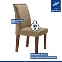 Ver imagem 5 de Conjunto Sala de Jantar Nápoles Tampo Vidro/MDF com 6 Cadeiras Luísa Smart Plus Cel Móveis