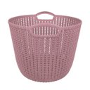 Ver imagem 2 de Cesto Trançado Circular M Rosa Antigo Mor
