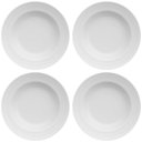 Ver imagem 1 de Jogo 4 Pratos Fundos 23,5cm Porcelana Germer Relevo Chevron Brancos Redondos