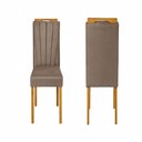 Ver imagem 2 de Conjunto Sala de Jantar Slim 4 Lugares Lorena Mesa e Cadeiras Madeira Maciça Veludo Móveis Mundial