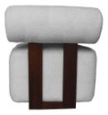 Ver imagem 3 de Poltrona Luxo Decorativa Livi Recepção Boucle:Prata/Liso