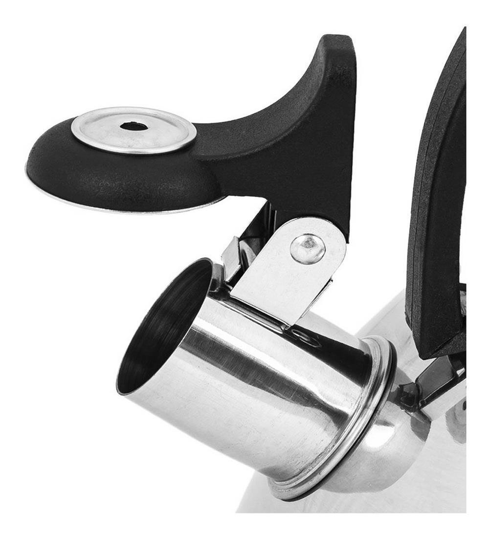 Chaleira Inox Com Apito 1500Ml Decoração Cozinha Água - 2