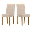 Ver imagem 2 de Cadeira Sala Jantar Aurea Kit 2 Ype/bouclé Gelo