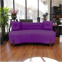 Ver mais imagens de Sofá 2 Lugares Orgânico Curvo Tókio 150cm Veludo Roxo