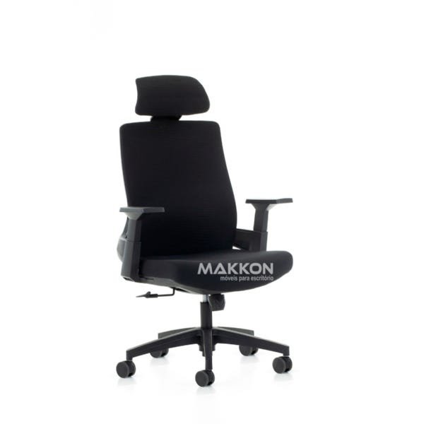 Cadeira de Escritório Preta Mk-7114 - Makkon - 2