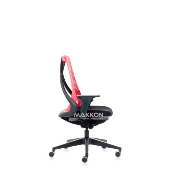 Cadeira de Escritório Vermelha com Preta Px-Vp Bix - 3