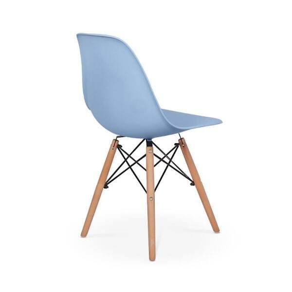 Kit Mesa Jantar Eiffel 120cm Preta + 4 Cadeiras Charles Eames - Azul-Claro - 3