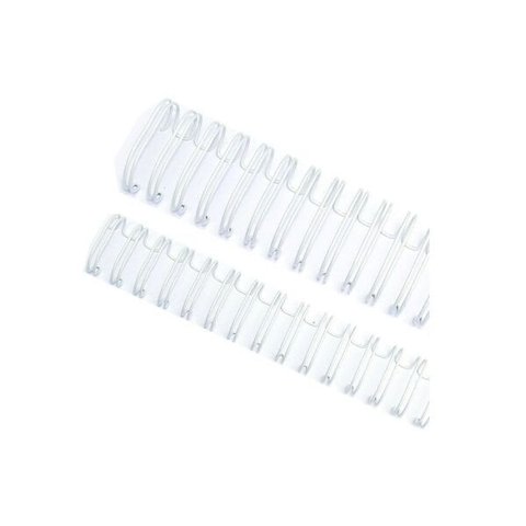 Wire-o Garra Duplo Anel 1" 1/8 para 250 fls A4 2x1 Branco 25 und