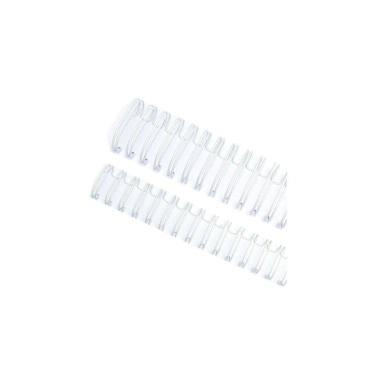 Wire-o Garra Duplo Anel 1" 1/8 para 250 fls A4 2x1 Branco 25 und