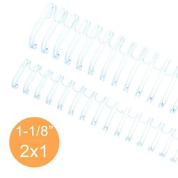 Wire-o Garra Duplo Anel 1" 1/8 para 250 fls A4 2x1 Branco 25 und - 2
