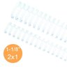 Wire-o Garra Duplo Anel 1" 1/8 para 250 fls A4 2x1 Branco 25 und - 2