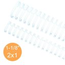 Ver imagem 2 de Wire-o Garra Duplo Anel 1" 1/8 para 250 fls A4 2x1 Branco 25 und