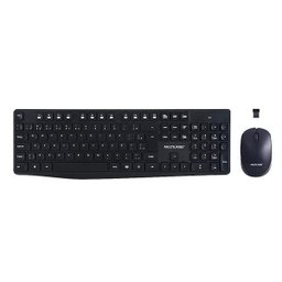 TECLADO E MOUSE SEM FIO 2.4 GHZ USB PRETO - TC244 - 1