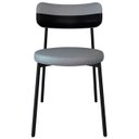 Ver imagem 6 de Cadeira de Jantar Estofada Kit 2 Nyka M25 Linho Cinza Cl/preto - Mpozenato