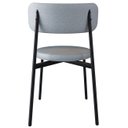 Ver imagem 7 de Cadeira de Jantar Estofada Kit 2 Nyka M25 Linho Cinza Cl/preto - Mpozenato