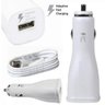 Carregador Veicular Branco + Cabo Branco para Samsung - 1