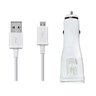 Carregador Veicular Branco + Cabo Branco para Samsung - 3