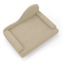 Ver imagem 3 de Mini Cama Divã Pet Bela 70cm para Cachorro Veludo Bege - Desk Design