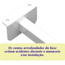 Ver imagem 3 de Suporte Refletor Fachada Banner Braço 100 Cm - Branco