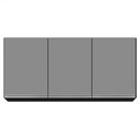 Ver imagem 4 de Armário Aéreo 120cm 3 Portas Virgínia Preto/Cinza - Lumil Móveis