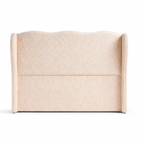 Cabeceira Cama Box Solteiro 90cm Aurora Estofada Boucle com Sapatas Plásticas Linha Premium