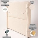 Ver imagem 4 de Cabeceira Cama Box Solteiro 90cm Aurora Estofada Boucle com Sapatas Plásticas Linha Premium