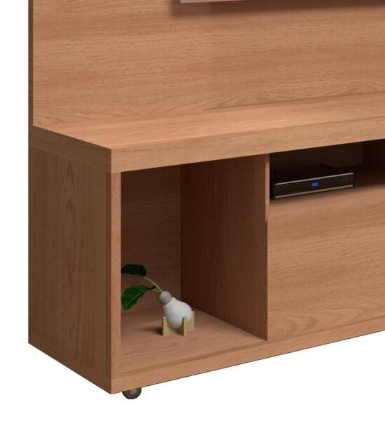Rack com Painel Arizona I 180cm Castanho - Móveisaqui - 4