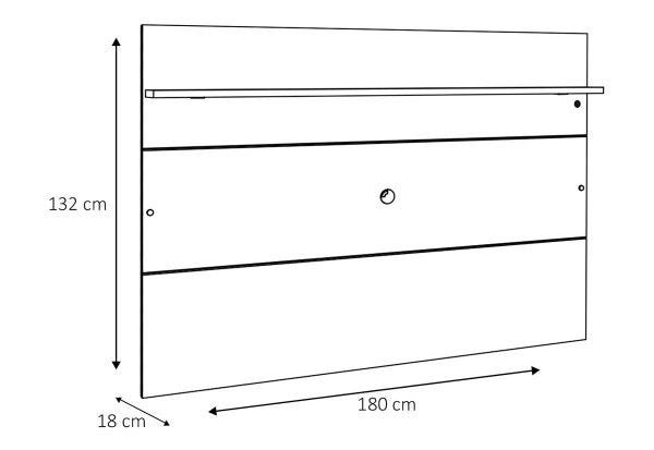 Rack com Painel Arizona I 180cm Castanho - Móveisaqui - 8